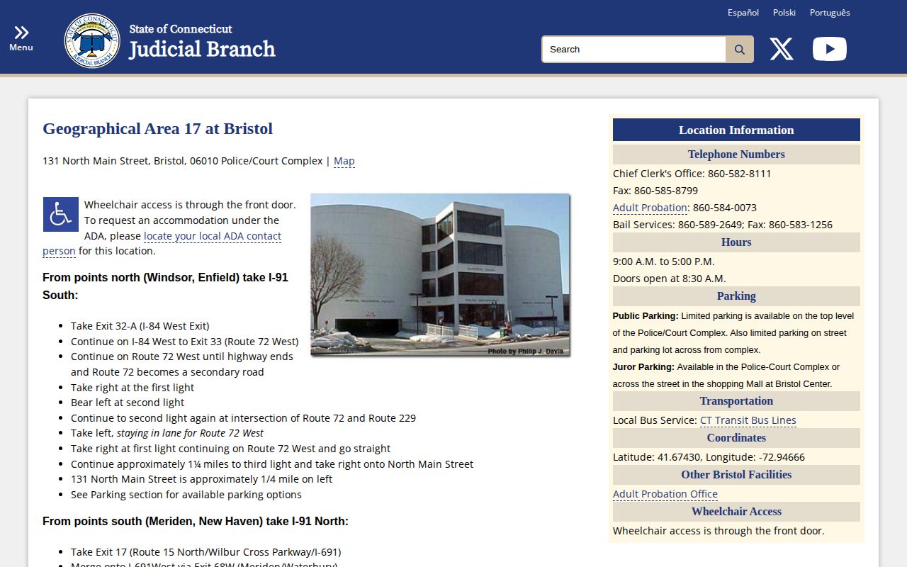 GA17 at Bristol court release record location