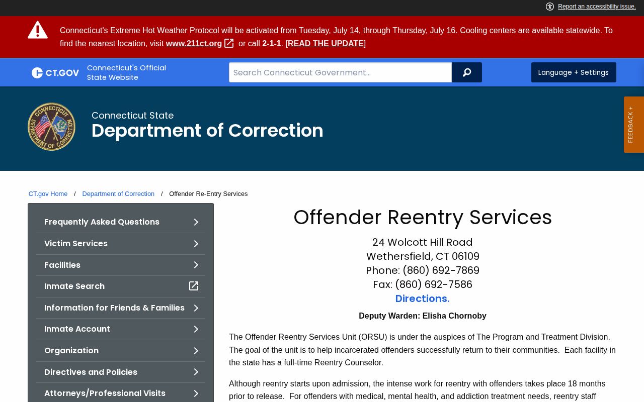Bristol post-release reentry services from Connecticut DOC