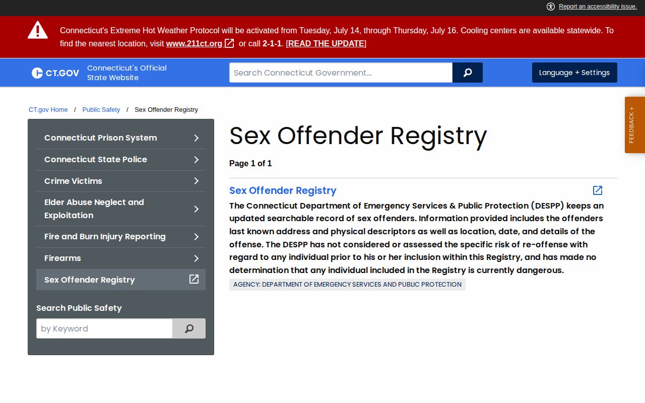 Official Connecticut registry channel for limited Bristol release mugshot records
